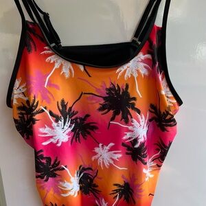 Tropical women’s swim tank
